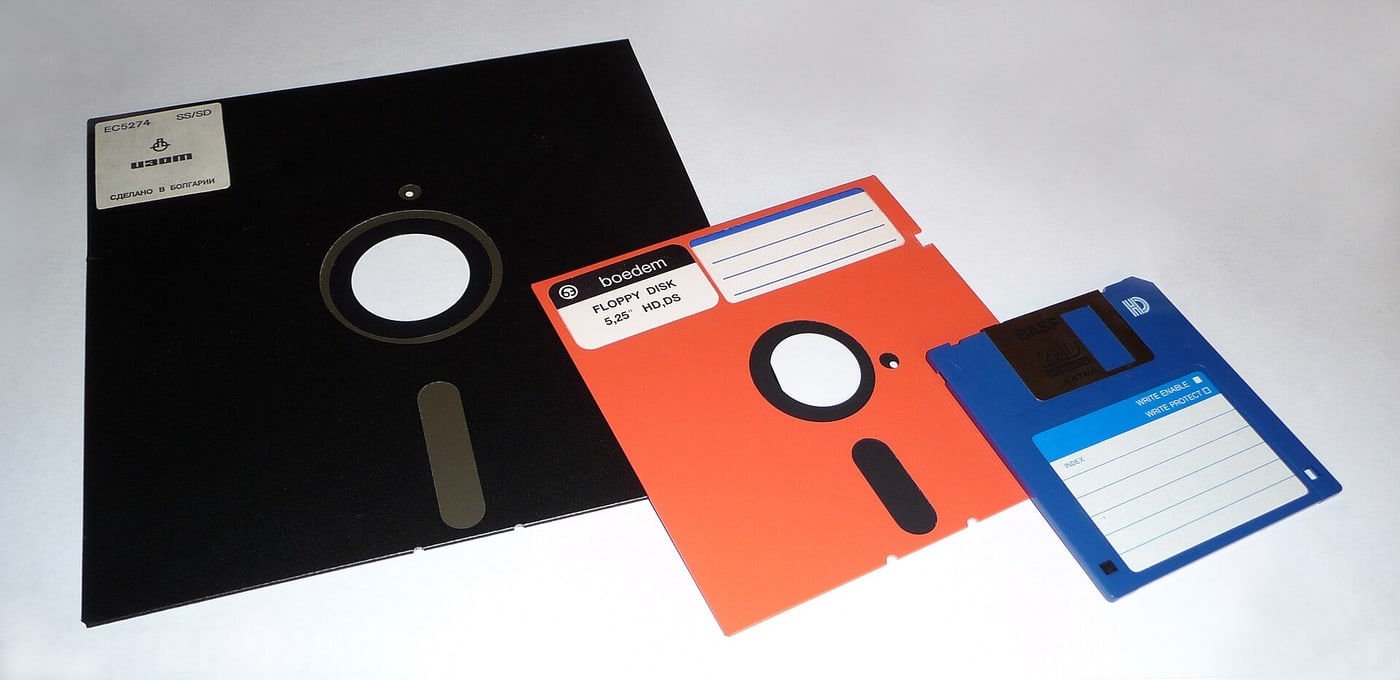 Floppy disk.