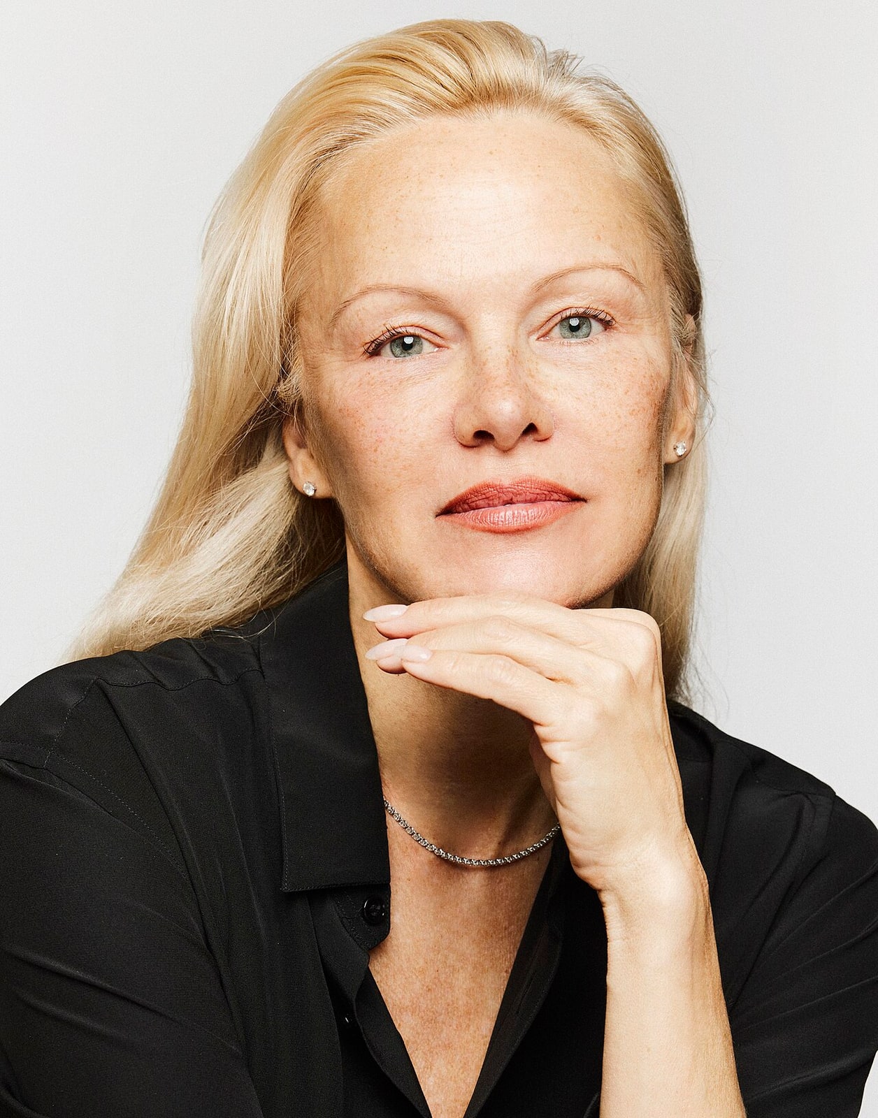 Pamela Anderson in a 2024 portrait by Norman Wong.