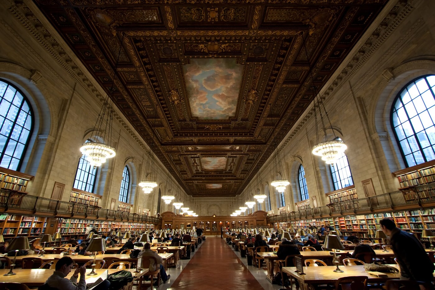 The Rose Main Reading Room at the New York Public Library.